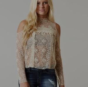 Gimmicks sheer lace top